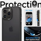 Protective Apple iPhone Back Cover - S Pigen ULTRA HYBRID Smoke Black Case for iPhone 13/14 Series - Style 2