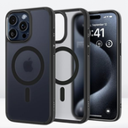 Protective Apple iPhone Back Cover - S Pigeon Matte Magsafe with Black Sides Case for iPhone 16 Series