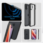 Protective Apple iPhone Back Cover - S Pigeon Matte with Black Sides Case for iPhone 16 Series - Style 3