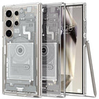 Samsung Galaxy S24 Ultra Zero One Hybrid Machine Shockproof Case - White Mobile Case by CoverMeUp