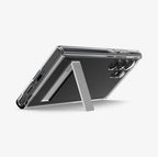 Samsung Galaxy S25 Ultra Shockproof Transparent Case with Metal Kickstand Holder - Clear Mobile Case by CoverMeUp - Style 4