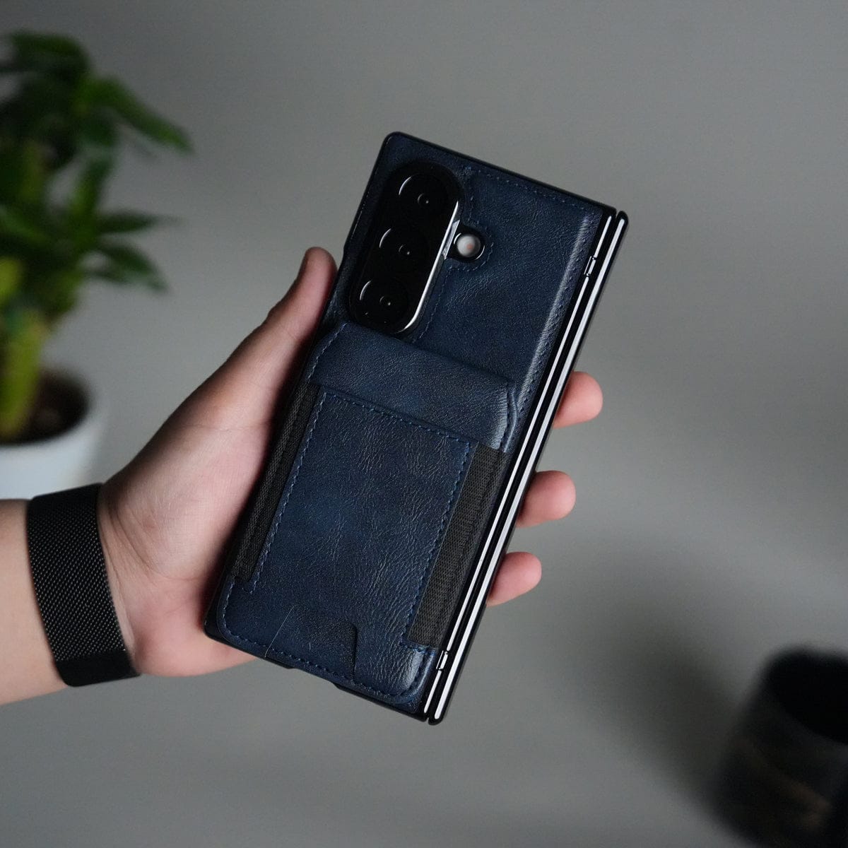 Magnetic PU Leather Flip Kickstand Credit Wallet Card Holder Slots Covers for Samsung Galaxy Z Fold 8 Ultra