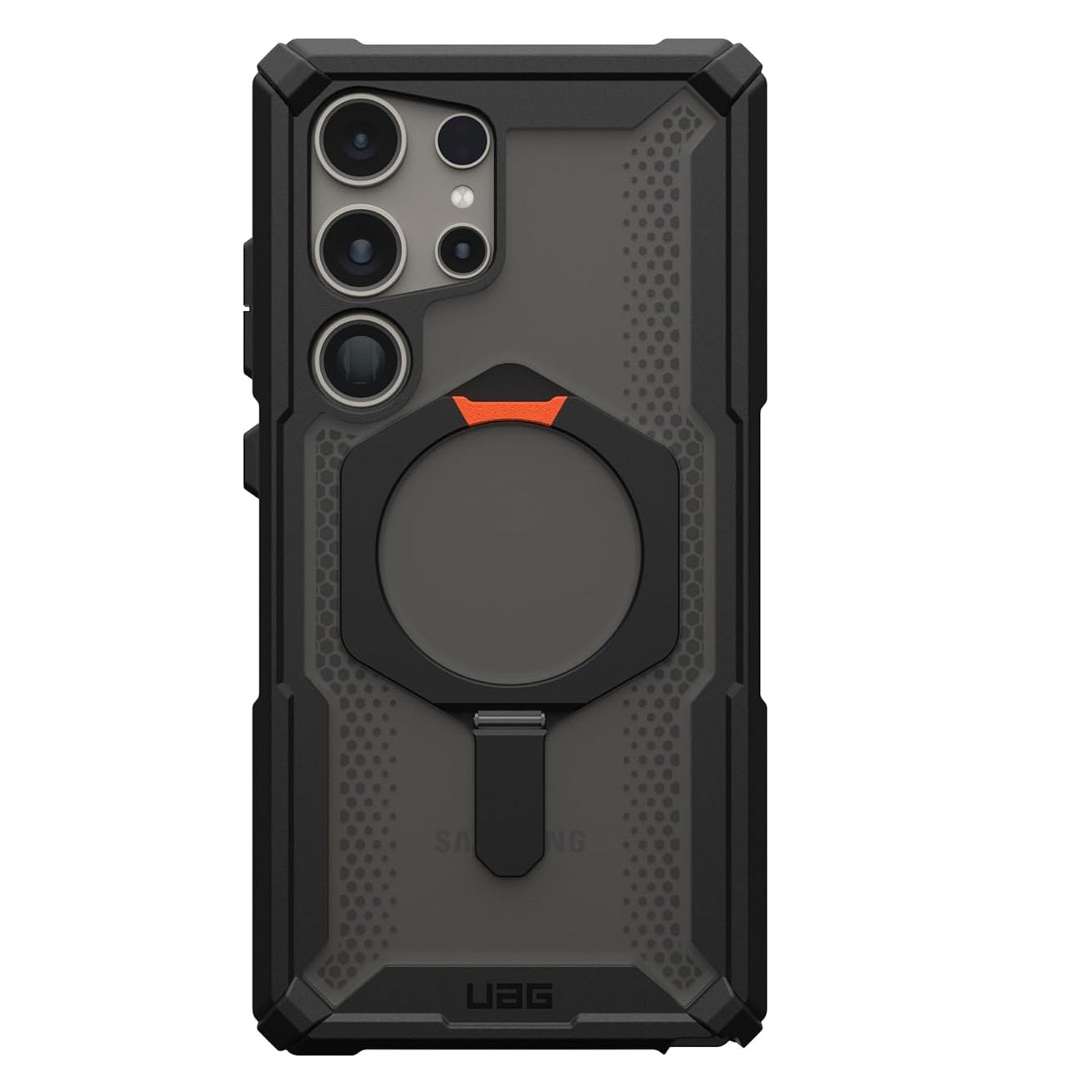 Samsung Galaxy S24 Ultra Plasma XTE Ruged Armor Case with MagSafe & Metal Kickstand - Ash Black Mobile Case by CoverMeUp - Style 2