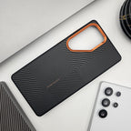 Samsung Galaxy S25 Ultra Super Thin Carbon Fiber Texture Case | Sleek & Durable Protection Mobile Case by CoverMeUp - Style 2