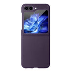 Samsung Galaxy Z Flip5 Vegan Leather Folding Phone Case (Purple) Mobile Case by CoverMeUp