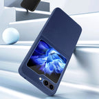 Samsung Galaxy Z Flip5 Vegan Leather Folding Phone Case (Purple) Mobile Case by CoverMeUp - Style 2