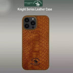 Protective Apple iPhone Back Cover - Santa Barbara Polo Knight Series Leather Back Cover iPhone 15 Pro (Tan Brown)
