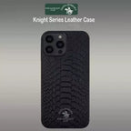 Protective Apple iPhone Back Cover - Santa Barbara Polo Knight Series Leather Back Cover iPhone 15 Pro (Black)