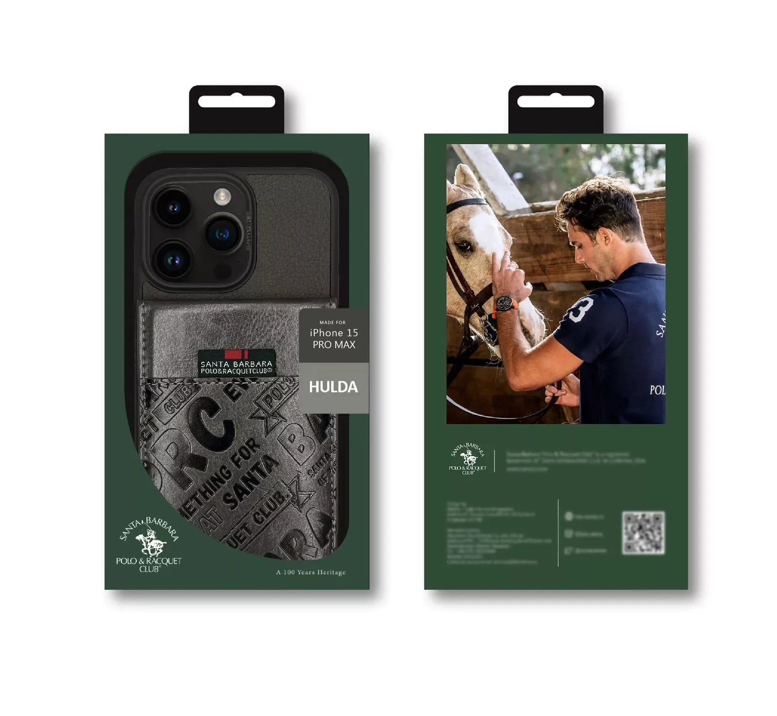 Santa Barbara Polo Hulda Series for iPhone 15 Pro (Dark Grey )