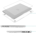 Hard Shell Sleek Protection case for MacBook Pro 16.2 inch (Front & Back) (Transparent clear) Mobile Case by CoverMeUp - Style 11