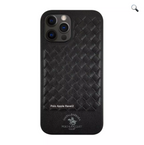 Protective Apple iPhone Back Cover - Santa Barbara Polo Ravel Series Leather Back Cover iPhone 14 Pro Max (Black)