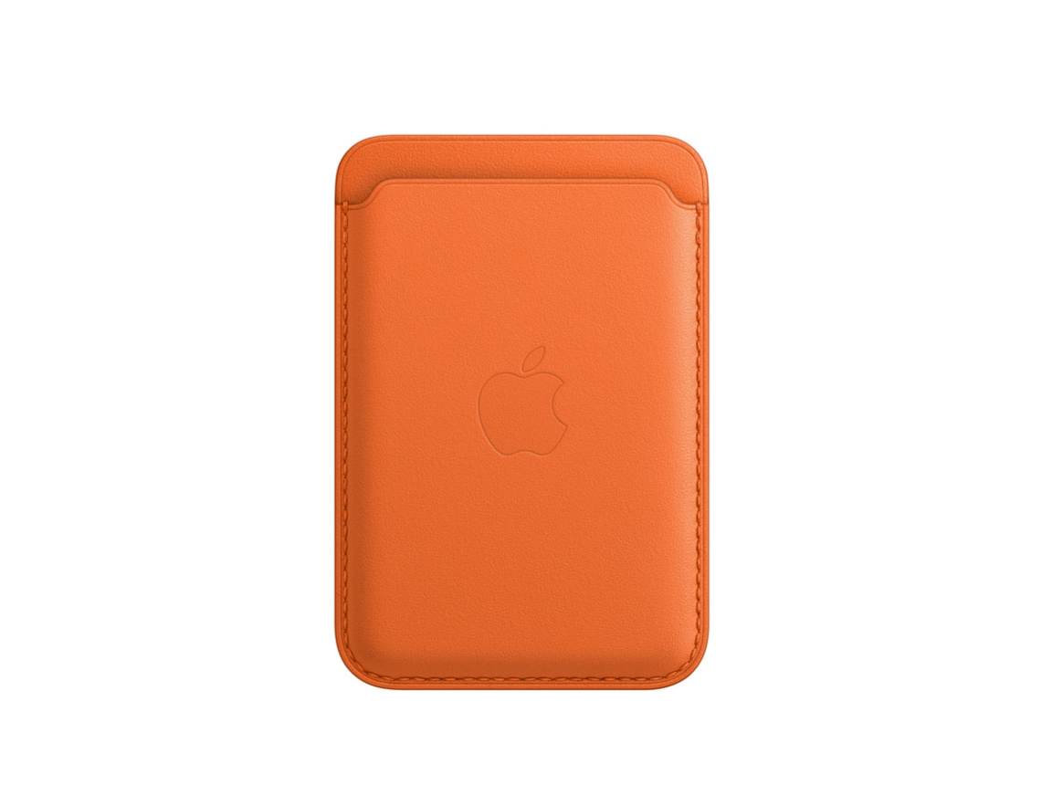 PU MagSafe Leather Wallet - Orange