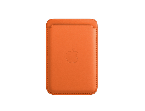 PU MagSafe Leather Wallet - Orange