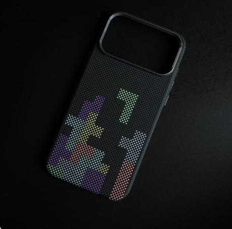 Luxo Tetris Pattern Carbon Fiber Texture Magsafe Case