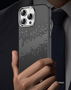Protective Apple iPhone Back Cover - TOTU Matte Finish Carbon Fibre Case for iPhone 16 Pro (Natural Titanium) - Style 5