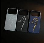 Luxo Carbon Texture Horse Design Slim Magsafe Case