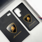 Samsung Galaxy S25 Ultra Signature Carbon Case - Brown Mobile Case by CoverMeUp - Style 3