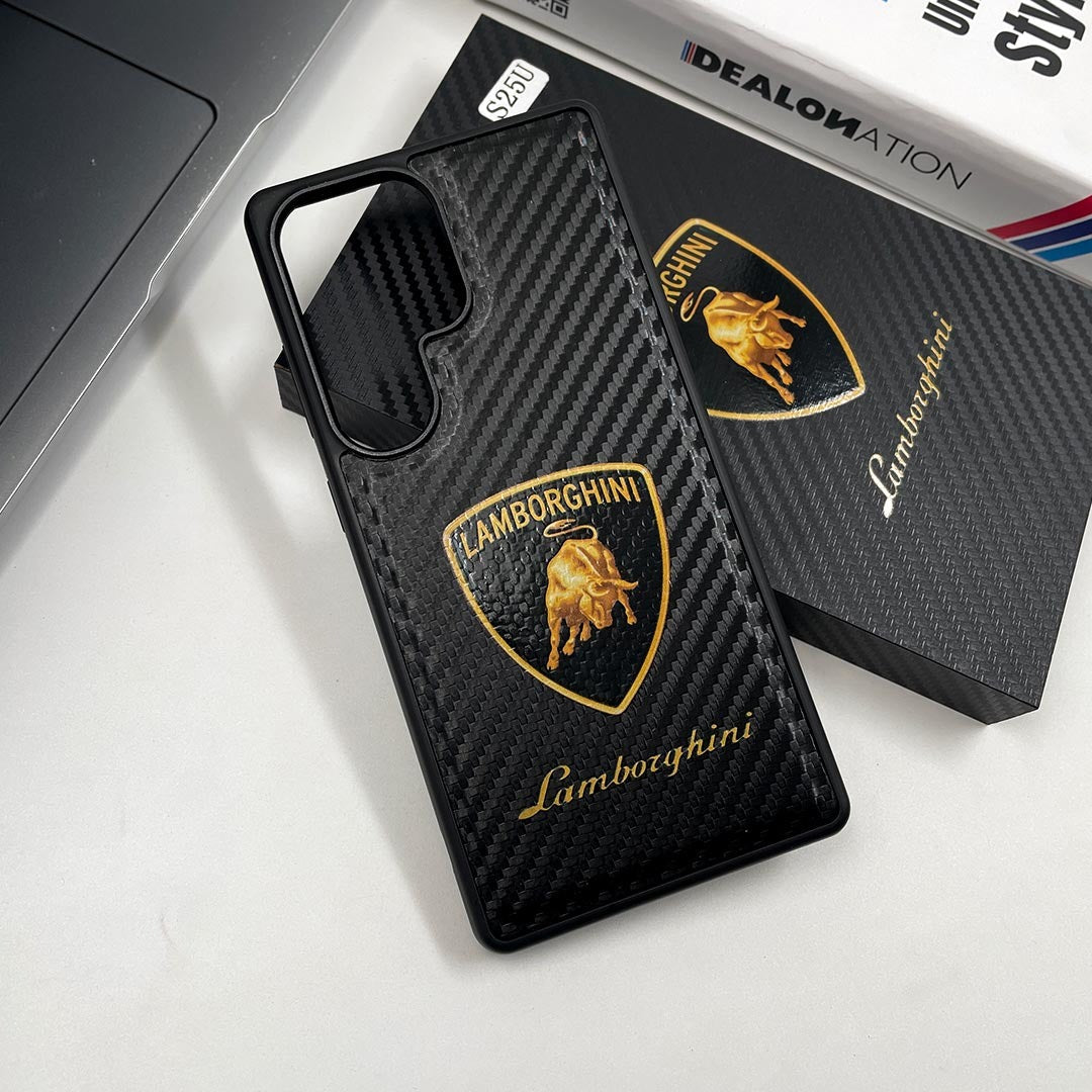 Samsung Galaxy S25 Ultra Signature Carbon Case - Brown Mobile Case by CoverMeUp - Style 5
