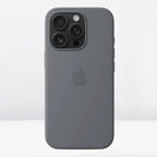 Protective Apple iPhone Back Cover - Silicone MagSafe Case with IC Working for iPhone 16 series (Stone Grey) - Style 2