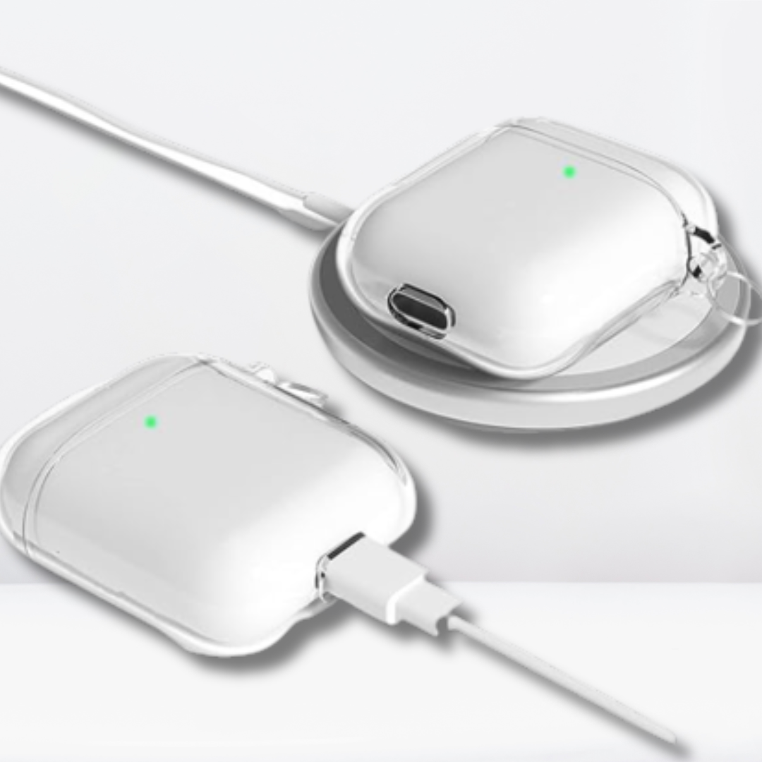 Silicone Transparent Clear AirPod 1/2 Case Mobile Case by CoverMeUp - Style 2