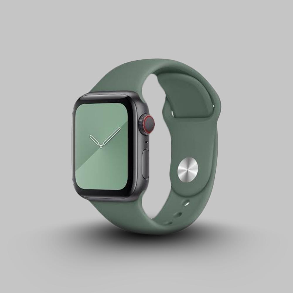Coteetci ® Silicone Strap for Apple Watch - Green Mobile Case by CoverMeUp - Style 2