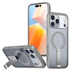 Protective Apple iPhone Back Cover - Mesh MagSafe Case With Kickstand For iPhone - Style 3
