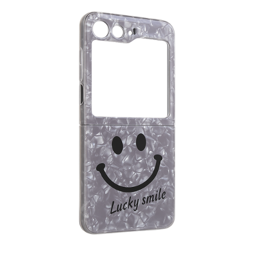Slim Smiley Marble Pattern Case for Samsung Galaxy Z Flip5