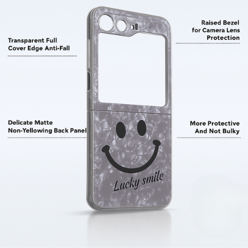 Slim Smiley Marble Pattern Case for Samsung Galaxy Z Flip5