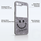 Slim Smiley Marble Pattern Case for Galaxy Z Flip5 Mobile Case by CoverMeUp - Style 3