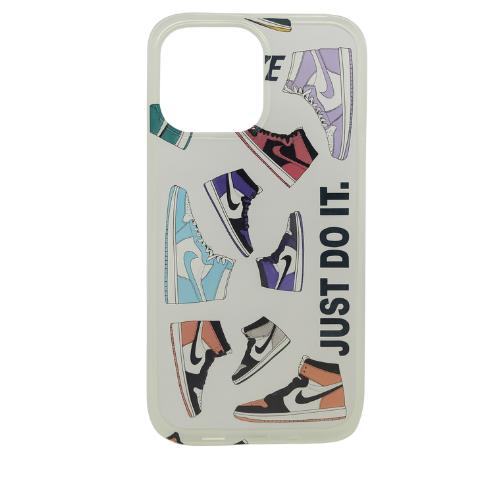 Slim Transparent Hard TPU Sneaker Case – “Just Do It” Inspired Design