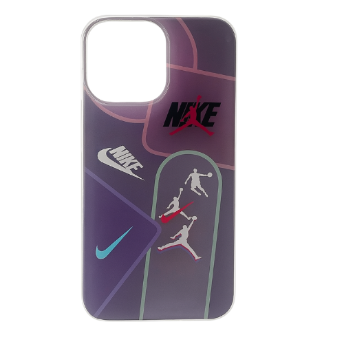 Slim Transparent Holographic Matte Phone Case – Stylish Air-Cushioned Design with Athletic-Inspired Print