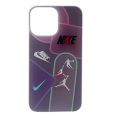 Slim Transparent Holographic Matte Phone Case – Stylish Air-Cushioned Design with Athletic-Inspired Print