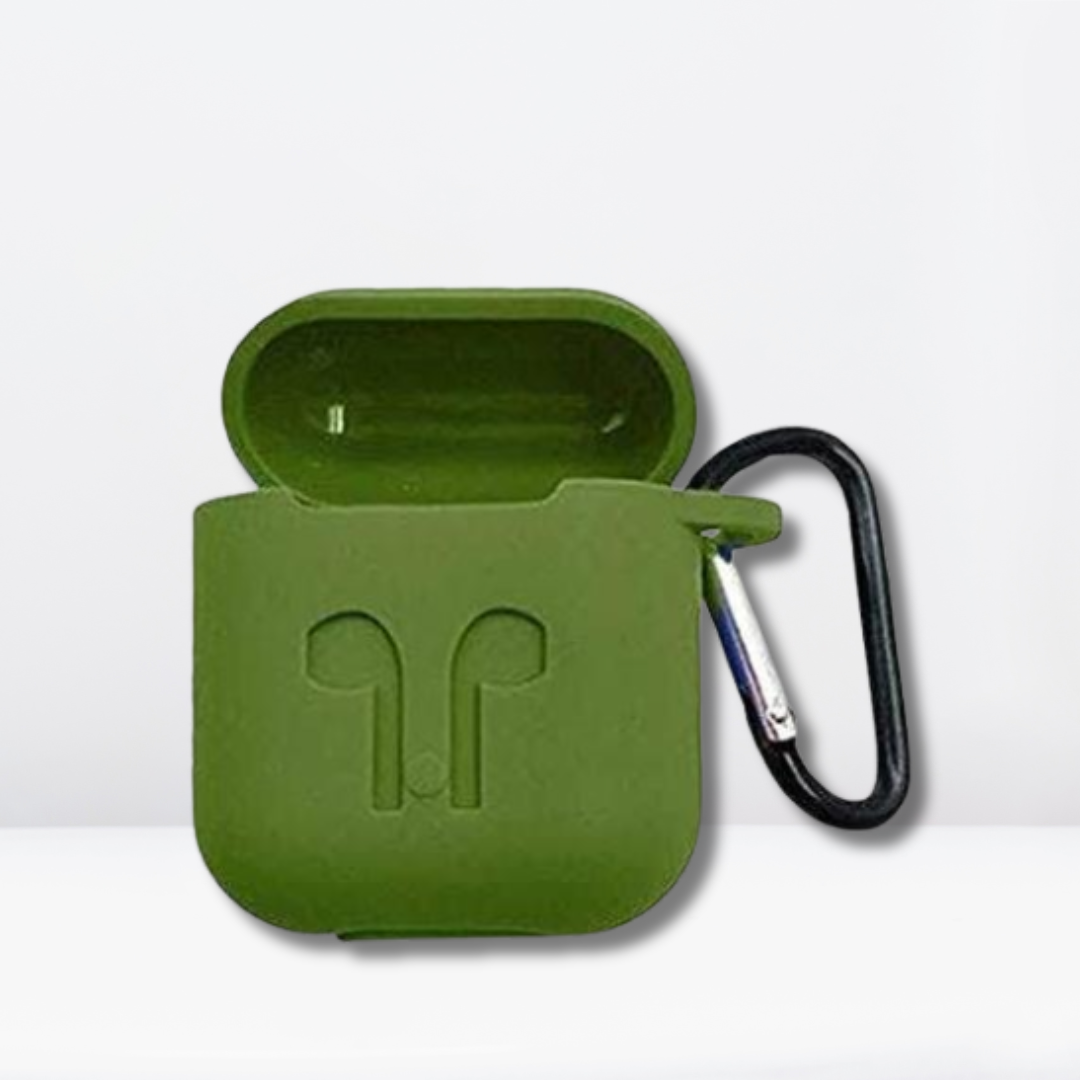 Soft Silicone AirPods 1/2 Case (Army Green Color)