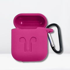 Soft Silicone AirPods 1/2 Case (Margenta Color)