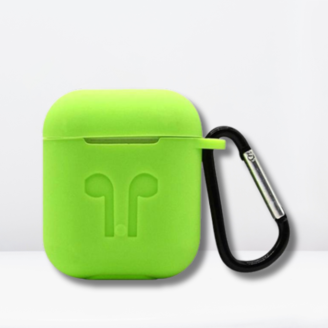 Soft Silicone AirPods 1/2 Case (Neon Green Color)