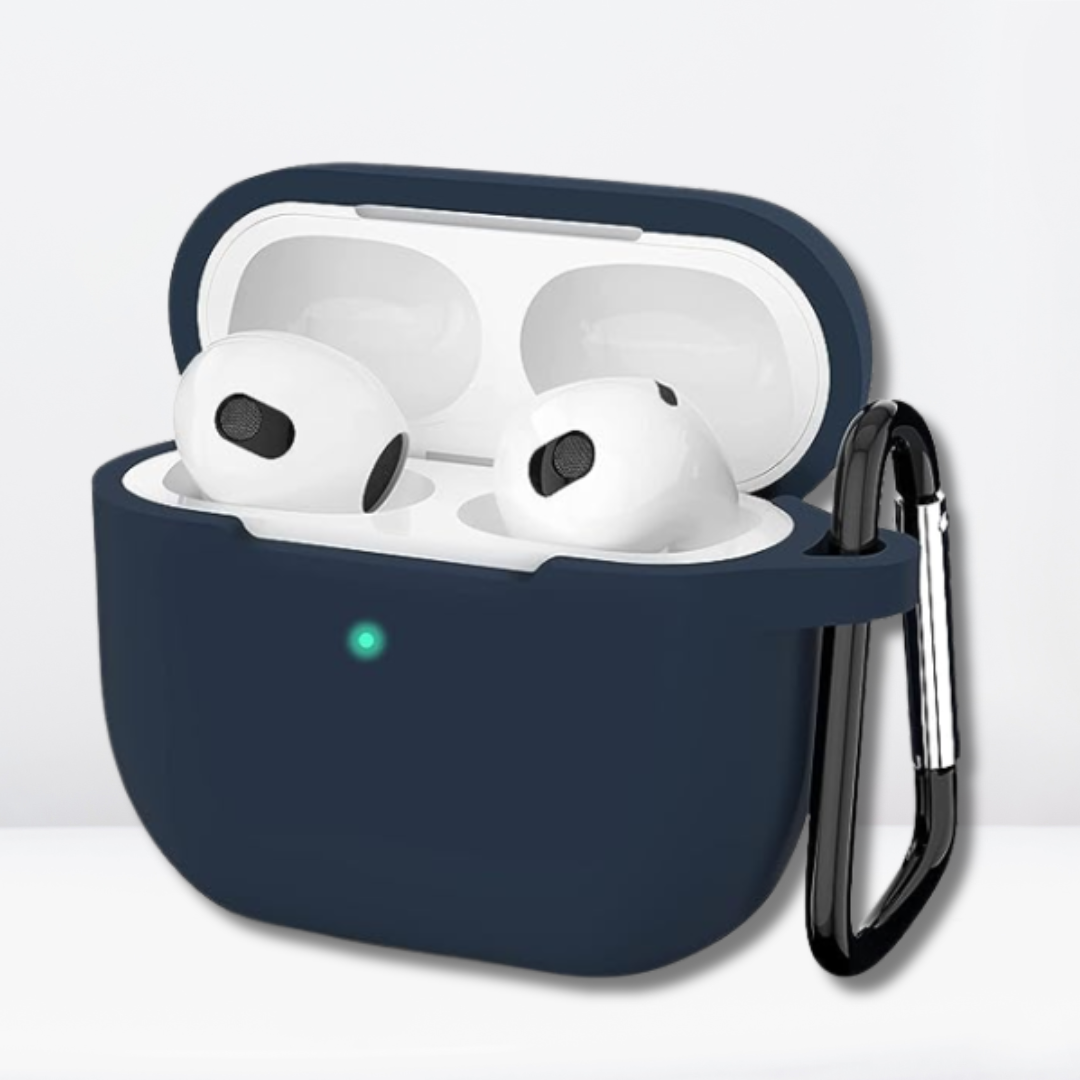 Soft Silicone Full Protective AirPods 3 Case (Blue Color)