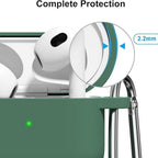 Soft Silicone Full Protective Case Compatible with AirPods 4 (Dark Green) Mobile Case by CoverMeUp - Style 5