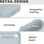 Soft Silicone Full Protective Case Compatible with AirPods 4 (Grey) Mobile Case by CoverMeUp - Style 2