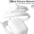 Soft Silicone Full Protective Case Compatible with AirPods 4 (White) Mobile Case by CoverMeUp - Style 2