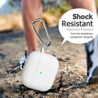 Soft Silicone Full Protective Case Compatible with AirPods 4 (White) Mobile Case by CoverMeUp - Style 3