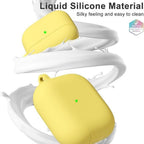 Soft Silicone Full Protective Case Compatible with AirPods 4 (Yellow) Mobile Case by CoverMeUp - Style 2