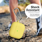 Soft Silicone Full Protective Case Compatible with AirPods 4 (Yellow) Mobile Case by CoverMeUp - Style 3