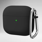 Soft Silicone Full Protective Case Compatible with AirPods 4 (Black) Mobile Case by CoverMeUp