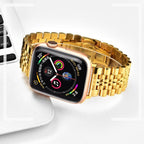 Coteetci ® Stainless Steel Band for Apple Watch [42/44/45/49 MM] - Golden Mobile Case by CoverMeUp - Style 2