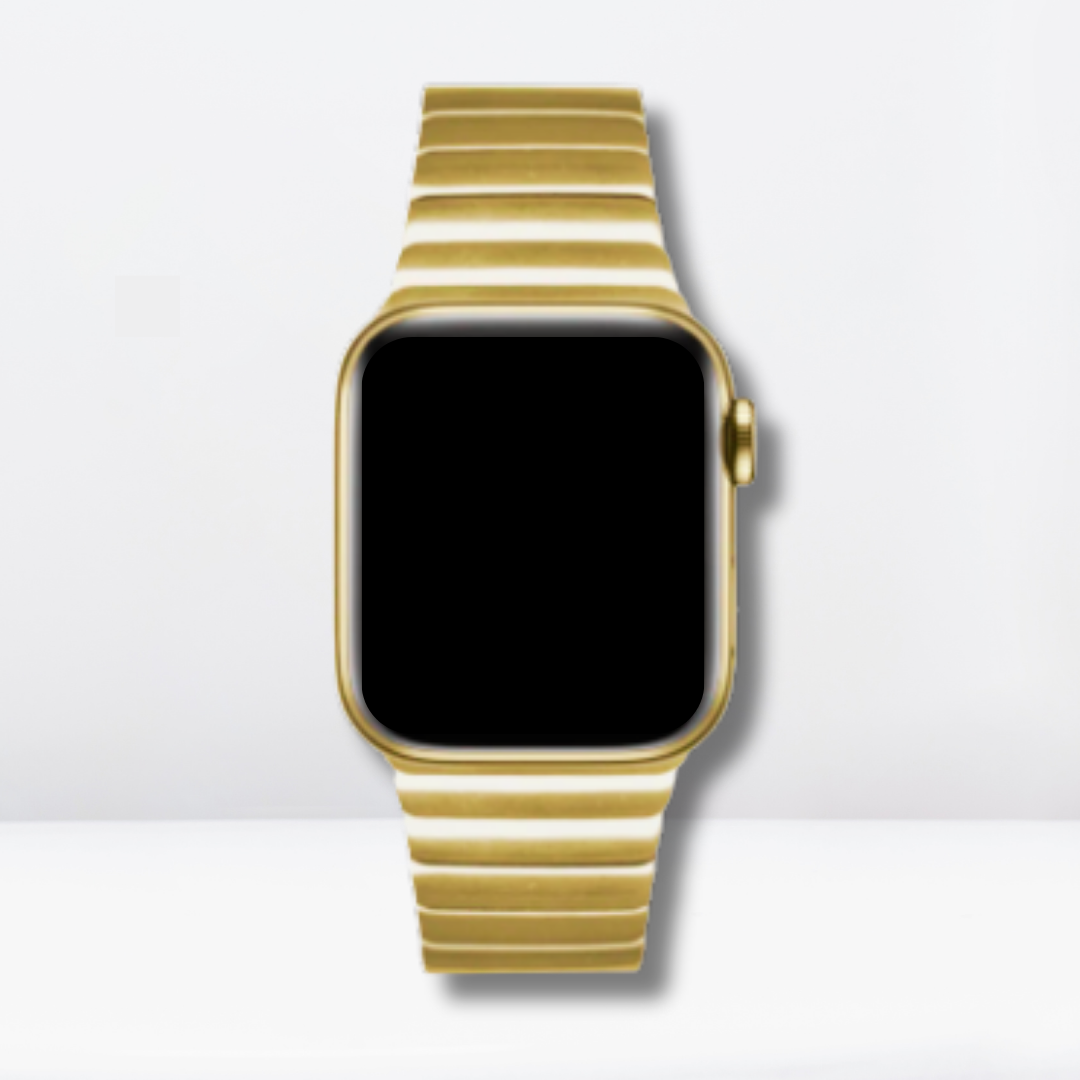 Stainless Steel Luxury Rado Look Strap (Gold Color) 42/44/45/49 MM Mobile Case by CoverMeUp - Style 3