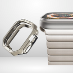 Stainless Steel Luxury Rado Look Strap with Silicone Bumper (Starlight Color) 42/44/45/49 MM Mobile Case by CoverMeUp