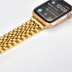 Coteetci ® Stainless Steel Band for Apple Watch [42/44/45/49 MM] - Golden Mobile Case by CoverMeUp - Style 5