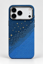 Luxo Pixel Gradient Stars Magsafe Case with Metal Frame