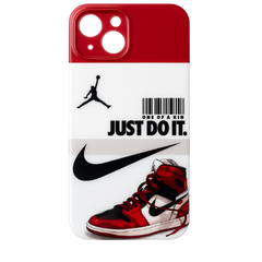 Streetwear iPhone Case with Sneaker Art – Glossy Red & White Cover