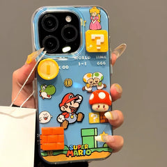Super Mario 3D iPhone Case with Charm Bracelet – Cute Gamer Design